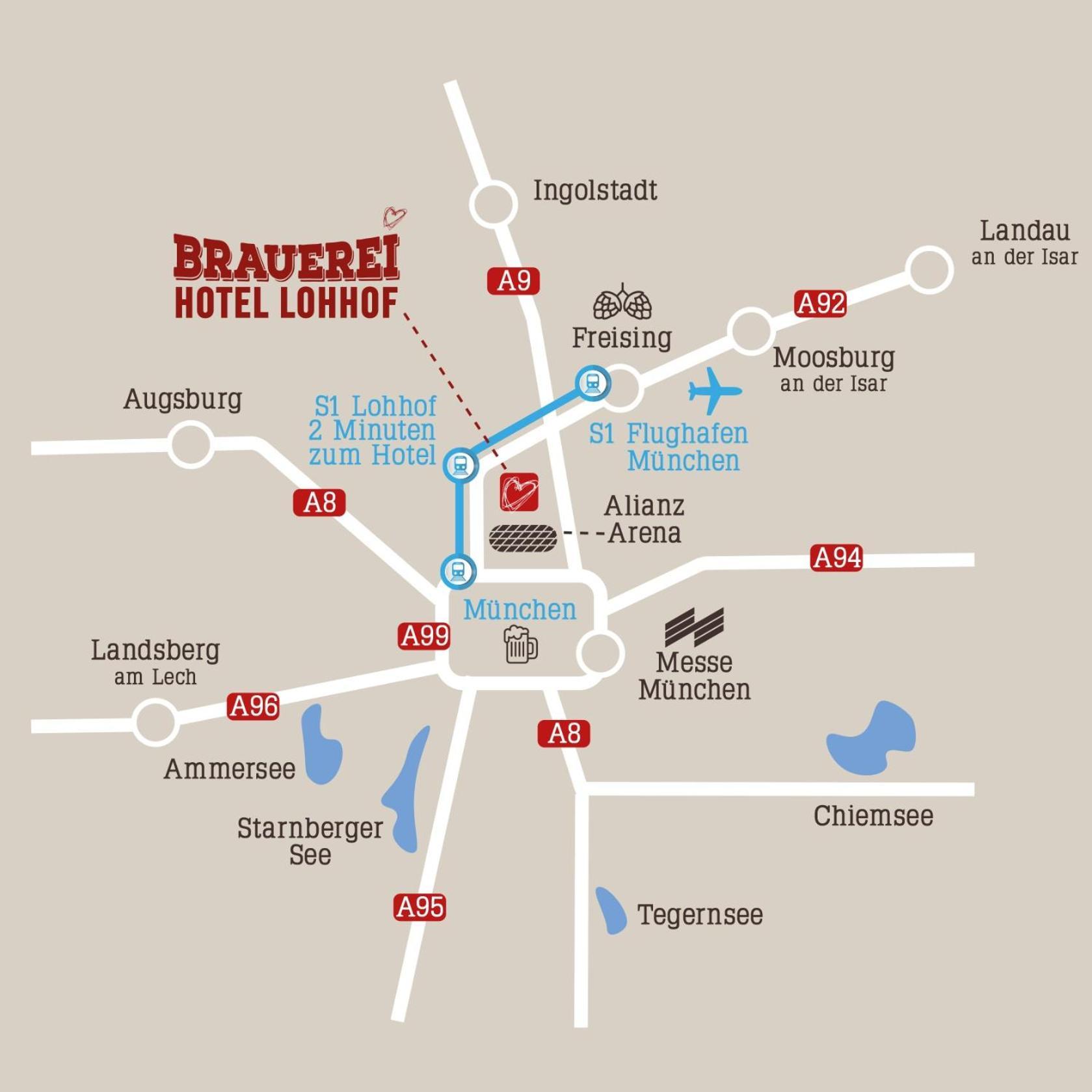 Brauerei Gasthaus Lohhof Im Muenchner Norden, Direkt An Der S1, Naehe Vom Flughafen, Zentrum, A92, Allianz Arena, Ruderregatta Und Schiessanlage G- Hochbrueck Entfernt, Internationale Kueche Unterschleißheim Exterior foto